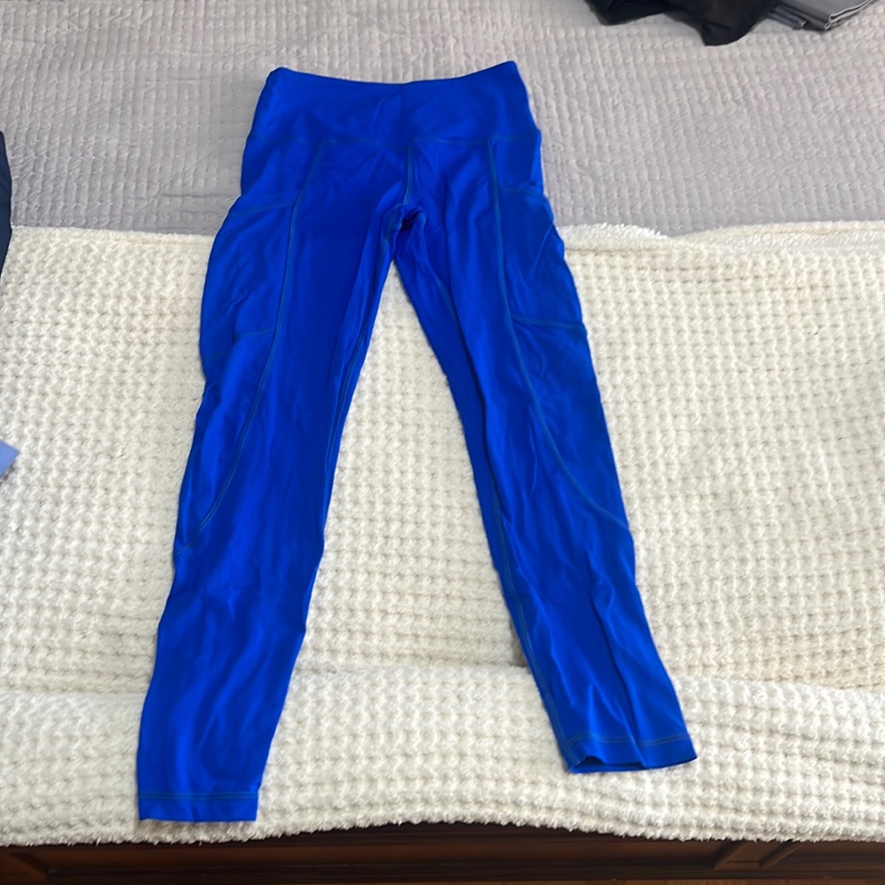 P’tula blue leggings 2 side pockets size small